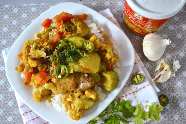 chicken red thai curry