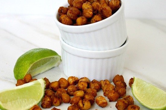 roasted chipotle and lime chickpeas
